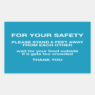 Sticker Rectangulaire Pour votre sécurité