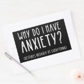 Sticker Rectangulaire Pourquoi Ai-Je De L'Inquiétude ? Les gestes en tou (Enveloppe)