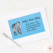 Sticker Rectangulaire Pourquoi voter bleu en 2026 (Enveloppe)