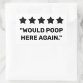 Sticker Rectangulaire Pourrait Poser ici à nouveau (Sac)