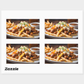 Sticker Rectangulaire Poutine (Feuille)
