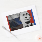 Sticker Rectangulaire Poutine avec drapeau russe (Enveloppe)