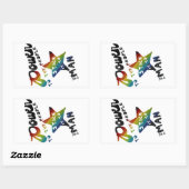 Sticker Rectangulaire Pouvoir Au Peuple (Retro Rainbow Patch) (Feuille)
