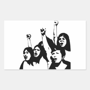 Sticker Rectangulaire Pouvoir des femmes