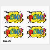 Sticker Rectangulaire Pow ! (Feuille)