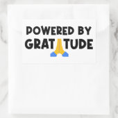 Sticker Rectangulaire Powered By Gratitude (Sac)