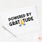 Sticker Rectangulaire Powered By Gratitude (Enveloppe)