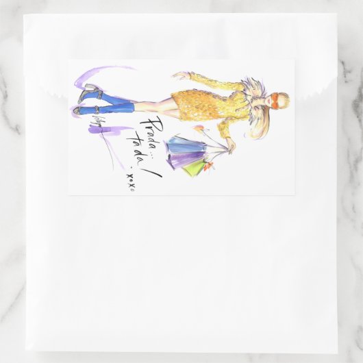 Sticker Rectangulaire Prada Ta Da ! (Sac)