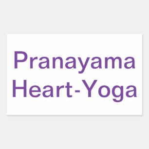Sticker Rectangulaire Pranayama Coeur Yoga Paix Om Hankamer Artjunkhaus