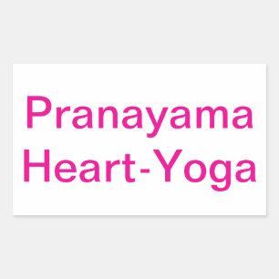 Sticker Rectangulaire Pranayama Coeur Yoga Paix Om Hankamer Artjunkhaus