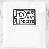 STICKER RECTANGULAIRE PRATIQUE DE LA PAUSE (Sac)