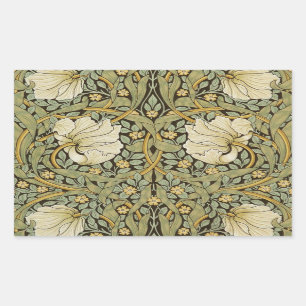 Sticker Rectangulaire Pré-raphate de William Morris Pimpernel Vintage