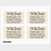 Sticker Rectangulaire Préambule des États-Unis (Feuille)