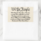 Sticker Rectangulaire Préambule des États-Unis (Sac)