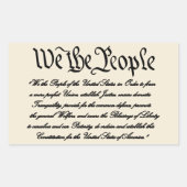 Sticker Rectangulaire Préambule des États-Unis (Devant)