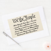 Sticker Rectangulaire Préambule des États-Unis (Enveloppe)