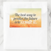 Sticker Rectangulaire Prédire L'Avenir - Citation Motivationnelle (Sac)