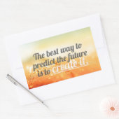 Sticker Rectangulaire Prédire L'Avenir - Citation Motivationnelle (Enveloppe)