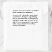 Sticker Rectangulaire Premier amendement de la Constitution (Sac)