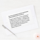 Sticker Rectangulaire Premier amendement de la Constitution (Enveloppe)