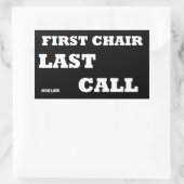 Sticker Rectangulaire Premier appel de Chaise-Bout (Sac)