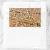 Sticker Rectangulaire Premier hiver du Cerf de Bébé (Sac)