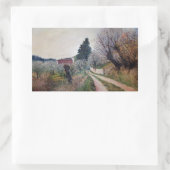 Sticker Rectangulaire PREMIER PRINTEMPS EN GOUVERNALAIS / Paysage Toscan (Sac)
