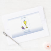 Sticker Rectangulaire Première communion du petit-fils, calice avec host (Enveloppe)