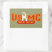 Sticker Rectangulaire Première entrée, Dernière sortie (Sac)