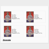 Sticker Rectangulaire Première Guerre mondiale, fille en robe de drapeau (Feuille)