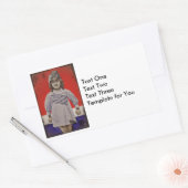 Sticker Rectangulaire Première Guerre mondiale, fille en robe de drapeau (Enveloppe)