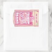 Sticker Rectangulaire Premium espresso café haricots rose nourriture pop (Sac)