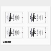 Sticker Rectangulaire Prendre les armes - 2e amendement (Feuille)