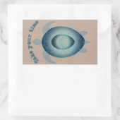 Sticker Rectangulaire Prenez votre temps Turtle motivation citation (Sac)