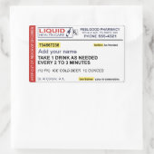 Sticker Rectangulaire Prescription de bière (Ajouter votre nom) (Sac)