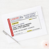 Sticker Rectangulaire Prescription de bière (Ajouter votre nom) (Enveloppe)