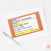 Sticker Rectangulaire Prescription Hot Chocolate Personalized (Enveloppe)