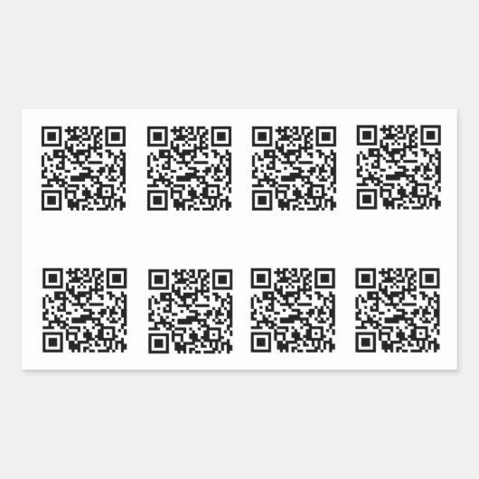 Sticker Rectangulaire Prêt de code QR TSA (Devant)