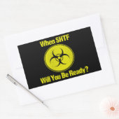 Sticker Rectangulaire Prêt lorsque SHTF Design Prep (Enveloppe)