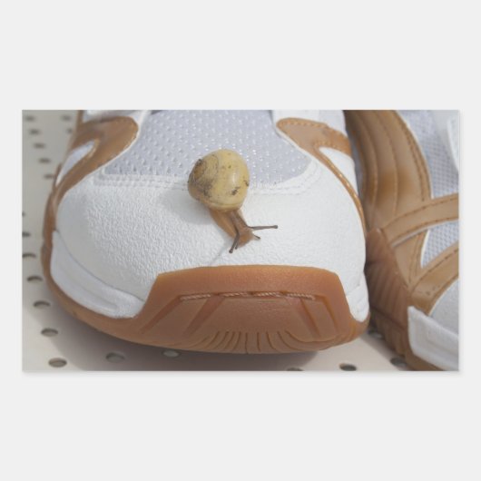 Sticker Rectangulaire Prêt Pour La Course Des Escargots (Devant)