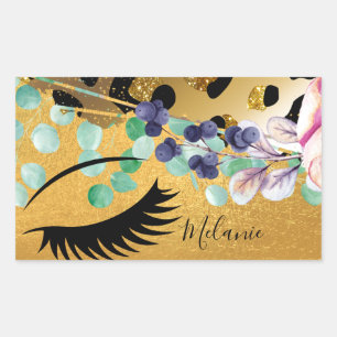 Sticker Rectangulaire Pretty Girly Glitter