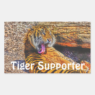 Sticker Rectangulaire Prévenir Tigre de Sumatran Big Cat Art de la faune