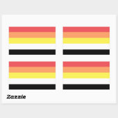 Sticker Rectangulaire Pride akoisexuelle Akoiromantic (Feuille)