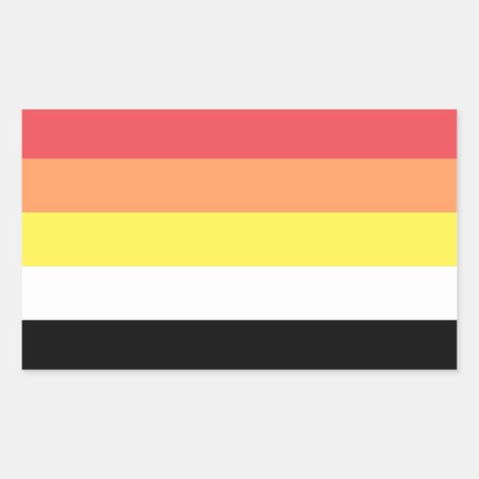 Sticker Rectangulaire Pride akoisexuelle Akoiromantic (Devant)