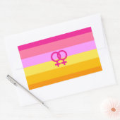 Sticker Rectangulaire Pride de l'aube lesbienne WLW (Enveloppe)