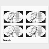 Sticker Rectangulaire prière croyante des apôtres (Feuille)