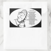 Sticker Rectangulaire prière croyante des apôtres (Sac)