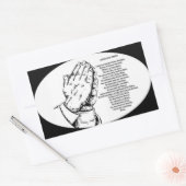 Sticker Rectangulaire prière croyante des apôtres (Enveloppe)