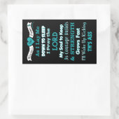 Sticker Rectangulaire Prière du guerrier...TN (Sac)