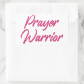 Sticker Rectangulaire Prière Guerrière Femmes Foi chrétienne Église (Sac)